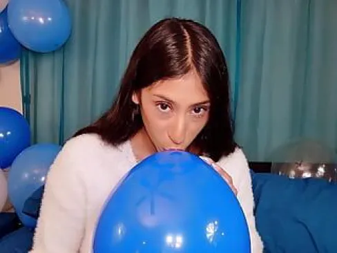 Squirting on My Birthday Balloons